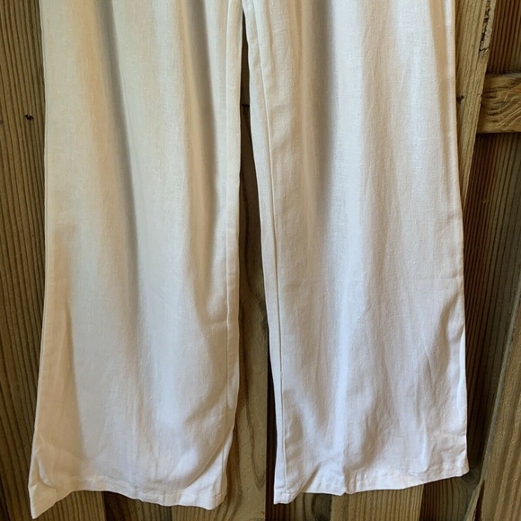 Love Tree Fold Over Yoga Waist Wide Leg Linen M - Picture 8 of 8